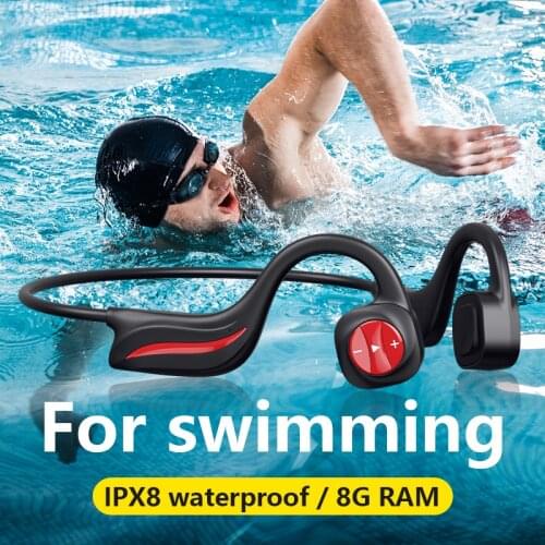 Swimming Headphones Bone Conduction Headsets Wireless Earphones Bluetooth IPX8 Waterproof Music Player with 8GB for Sony Huawei