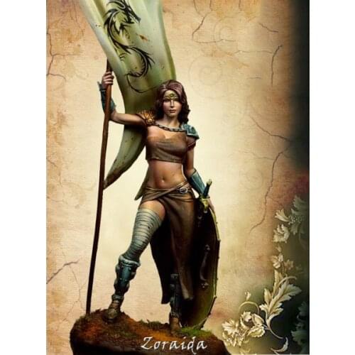 New Unassembled 1/24 75mm Ancient woman fighting Soldier 75mm Resin Kit DIY figure Unpainted resin model