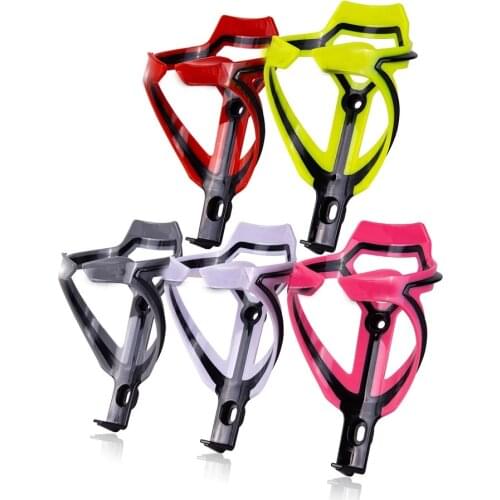 The New MTB road bike Bottle Cage Water Bottle Holder Socket Two-tone Ultralight Plastic Gray Pink Bicycle Part