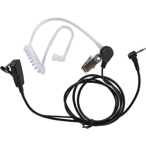 Walkie Talkie 2.5mm Earpiece 1 Pin Covert Acoustic Tube Earpieces Headset with PTT Mic Walkie Talkies Two Way Radios Microphone
