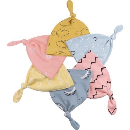 New Baby Cartoon Cotton Tail Hat Thin Style Boys Girls Tail Cap Spring Autumn Knitted Cap Toddler Beanie Winter Children Hat