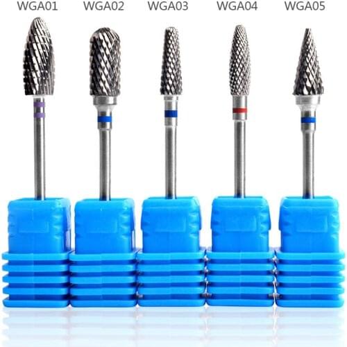 Nail Polish Tungsten Steel Grinding Head Blue Standard Tungsten Steel Drill Bit Electric Nail Grinder Accessories Nail Remover