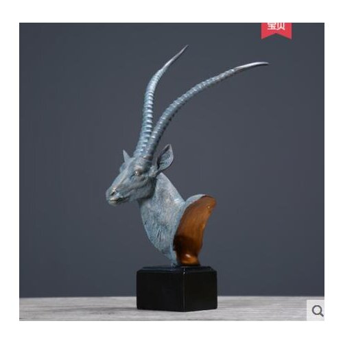 Nordic style retro Antelope head decoration Living room office bar cabinet creative decoration presents Home Goods
