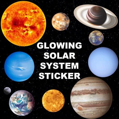 Solar System Planets Wall Stickers Glow In The Dark Light Moon Decor for Living Room Kids Bedroom Baby Sleeping Luminous Sticker