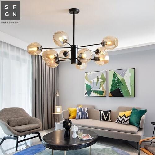 Modern chandelier lighting led chandeliers ceiling lights Nordic iron light fixtures for dining room home bedroom clothing store
