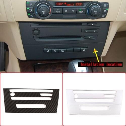 Car Styling Center Console Air Conditioning CD Control Panel Decoration Sticker Trim For BMW 3 Series 2005-2006 Auto Accessories
