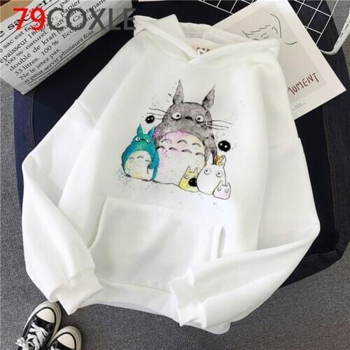 Totoro Studio Miyazaki Hayao hoodies female plus size 2021 hip hop graphic women pullover hoddies Korea