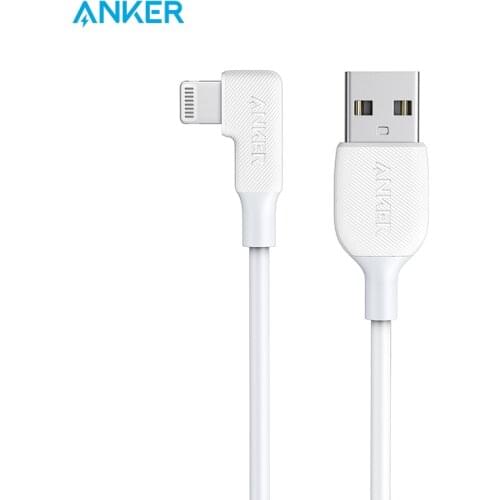 Anker USB-A to 90 Degree Lightning Cable (3 ft), MFi Certified, Compatible for iPhone SE / 11 Pro/X/XS/XR / 8 Plus/AirPods Pro