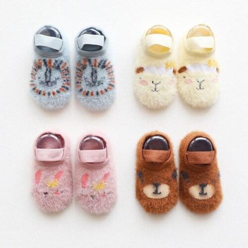 Baby Floor Socks with Anti Slip Belt Elastic Cute Cartoon Animal Sock Infants Newborn Girls Boys Toddler Christmas Socks 0-3Y
