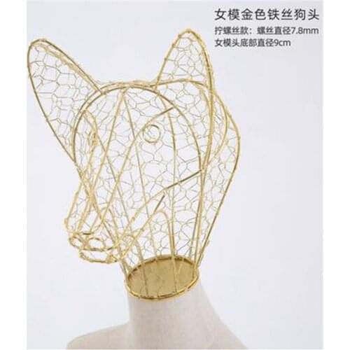 19style Half Body Model Props Bag Cloth Head Female Mannequin Hollowed Out Gold Silver Wire Thick Linen Accessories D516