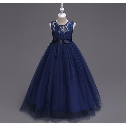 2018 New Girls Dresses Wedding Flower Girl Dress Princess Party Pageant Formal Dress Sleeveless Dress 3-12 Year Wear