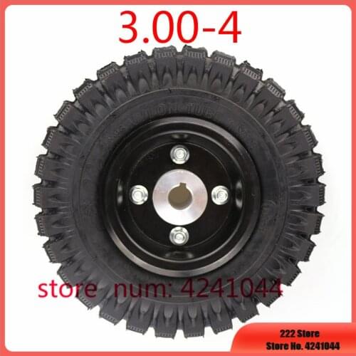 3.00-4 electric scooter mini tricycle four-wheel car Gas scooter bike motorcycle Wheels with Alloy Rim hub and inner tube tires