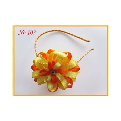 50 pcs BLESSING Girl Modern Style Hand Customize Hair Accessories Headband 3.5" D- Birds Nest Hair Bow 158 No