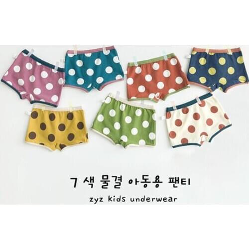 Children Underwear Cotton Boys Girls Panties Trendy Dots Kids Boxers Underpants Briefs For Children Clothes