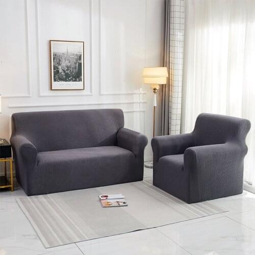 Sofa Covers for Living Room Solid Color Cover Spandex Blue Couch Cover Stretchable Elastic Sofa Slipcovers Stoelhoezen Eetkamer