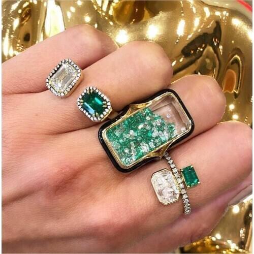 GODKI Funny Trendy 3PCS Jewelry Set For Women Wedding EARRING Bangle Ring Set Cubic Zircon Crystal aretes de mujer modernos 2020