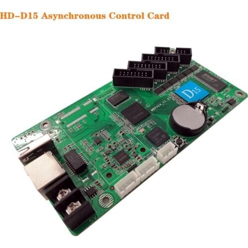 HD-D15 Full Color LED Display Asynchronous Control Card 384*64pixel 4*HUB75 Data Interface RGB Small Size Screen Control Card