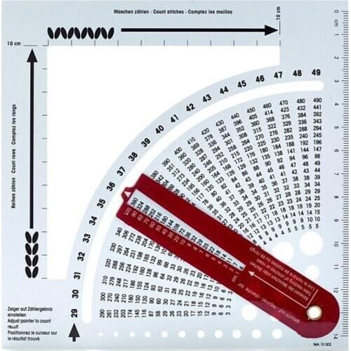 Knitting Gauge Converter Sweater Knitting Circular Weave Craft Knitting Calculator Counting Frame Ruler Sewing DIY Accessories