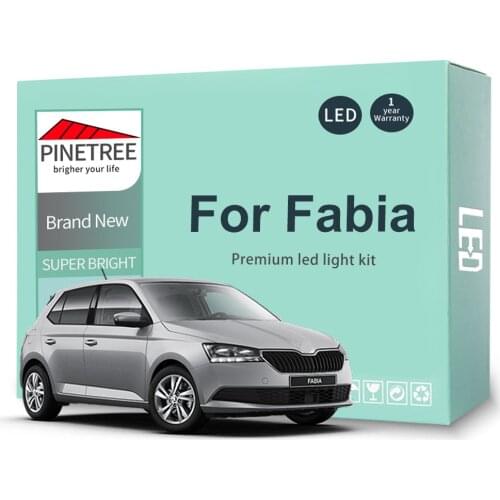 Led Interior Light Kit For Skoda Fabia MK1 MK2 MK3 1999-2015+ LED Bulbs Reading Dome Map Canbus