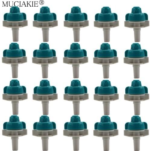 MUCIAKIE 20PCS 23L/h Misting Sprinkler Garden Hanging Fogger Range 0.25M OD-6.0mm Connector Sprayer Micro Jet Spray Jet Nozzle