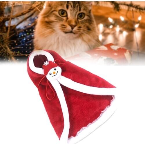 Dog Cloak Clothing Christmas Jacket Coat Hoodie Sweater Jumpsuit Puppy Winter Warm For Small Large Dogs Cats Pet Clothes