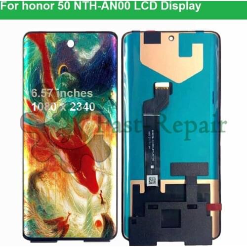 Original 6.57'' For Huawei Honor 50 LCD NTH-AN00 Touch Panel Screen Digitizer Assembly Pantalla For Honor 50 NTH-AN00 Display