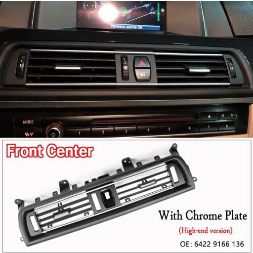 Front Console Dash Air Conditioner Chromed AC Vent Complete Assembly For BMW 5 Series F10 F11 F18 64229209136