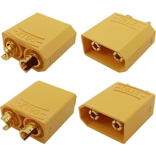 2Pair/Lot XT90 Plug Battery Connectors XT90 Male Female Socket Gold Plated Bullet Banana Plug For RC Lipo Battery Quadcopter Toy