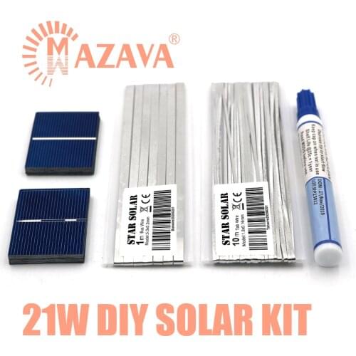 50Pcs Solar Cells 7W 8W 12W 16W 21W DIY Solar Panel PV Ribbons Flex Pen 951 Charger Polycrystalline Battery Charge