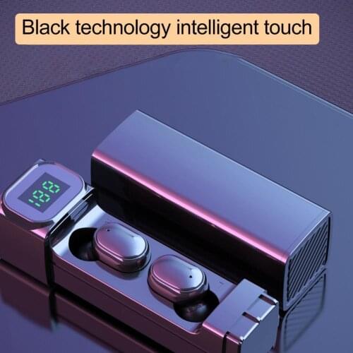 TWS Wireless Bluetooth Headsets Stereo Headphones Waterproof Sport Noise Cancelling Mini Earbuds For Iphone Xiaomi Huawei Oppo