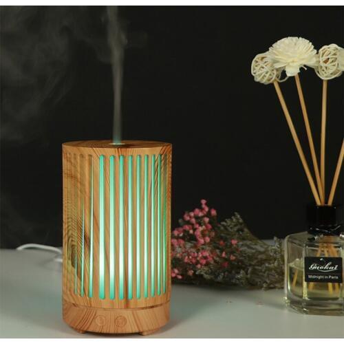 200 ml Wood Grain Aroma Essential Oil Diffuser Aromatherapy Ultrasonic Air Humidifier for Car Room Bedroom Home