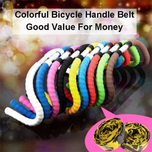 1 Pair MTB Road Bike Dead Flying Horns Cycling Handlebar with Multi-color Camouflage Belt Wrap Bicycle Protective Gear 13 Colors
