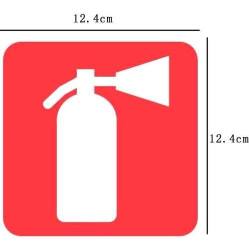 1 Piece Warning Car Sticker Fire Extinguisher Decal PVC 12.4*12.4CM