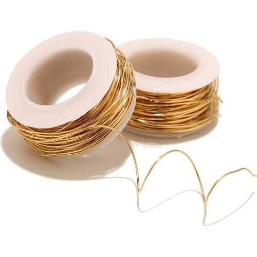10meters/roll Gold Stainless Steel Wire 1mm Beading Rope Cord Fishing Thread String For DIY Necklaces Bracelets Jewelry Making