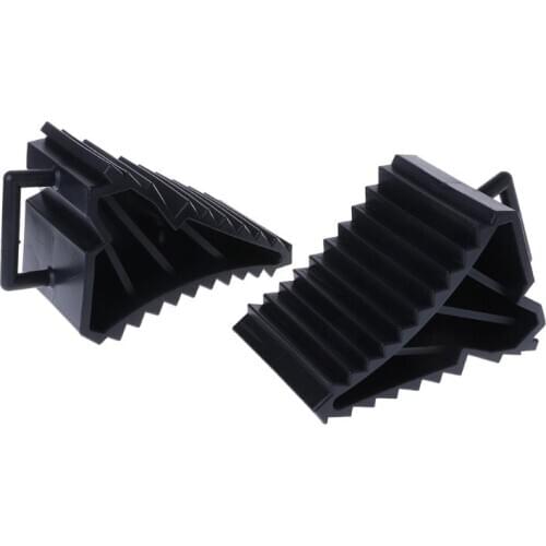 2 Pcs Antislip Vehicle Car Truck Wheel Tire Chock Stop Block Black
