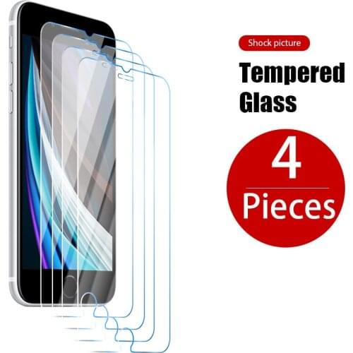 4CS Protective Glass On iPhone 12 Pro 12 11 Pro Max XR X XS Tempered Glass For iPhone 12 Pro Max 12 Mini 7 Plus 8 Plus 6 Plus 5s