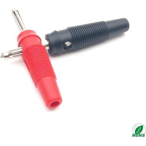 5 Pair/10 Pcs 4mm 32A Solderless Side Stackable Banana Plug Copper