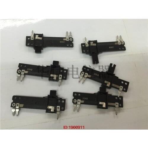 5pcs/lot 40MM slide straight slide single potentiometer B20K handle 4MM 8MM