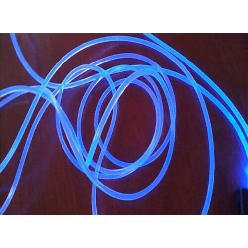 5M Side Glow Fiber Optical PMMA Cable F/Led light Engine Source Car Home DIY Hanging Curtain Atmosphere Lighting-3.0mm(Diameter)