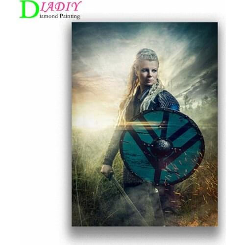 Diamond cross stitch classic TV show showcasing Viking rhinestone DIY Mosaic diamond embroidery selling home decor