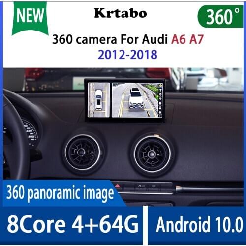 Krtabo Android Car Radio Multimedia Video Player 360 camera For Audi A6 A7 2012 2013 2014 2015 2016 2017 2018 Navigation