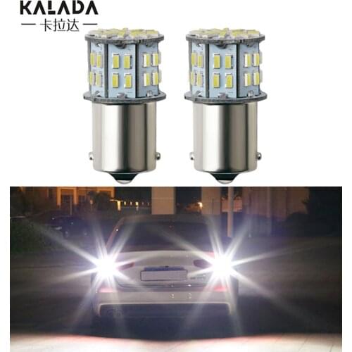 10pcs Car Led Chip Lamps S25 1156 BAY15S 1157 BAY15D For Auto Brake Lights Turn Signal Bulbs 3014-50Smd High Bright P21/5w Diode