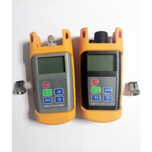 Free Shipping Fiber Tester Kit with Optical Power Meter and Optical Light Source