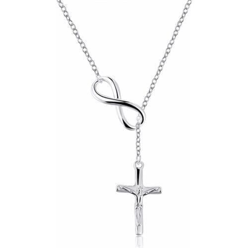 Free Shipping 925 sterling silver jewelry fashion twisted 8 word deduction ancient cross pendant female retro necklace