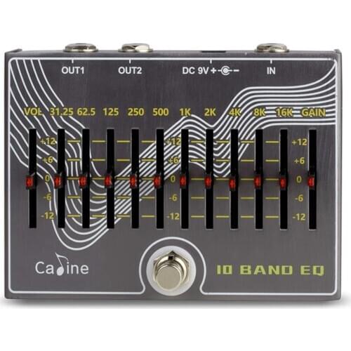 CALINE CP-81 10 Band EQ Guitar Effect Pedal True Bypass Design with Volume/Gain