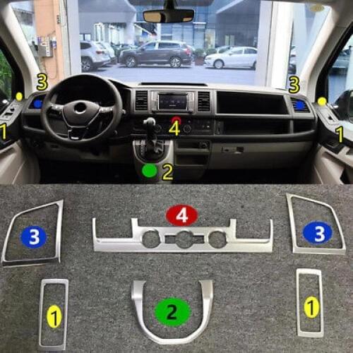 Interior Decorative Cover Trim 6pcs For VW Transporter T6 Caravelle 2016 2017 2018