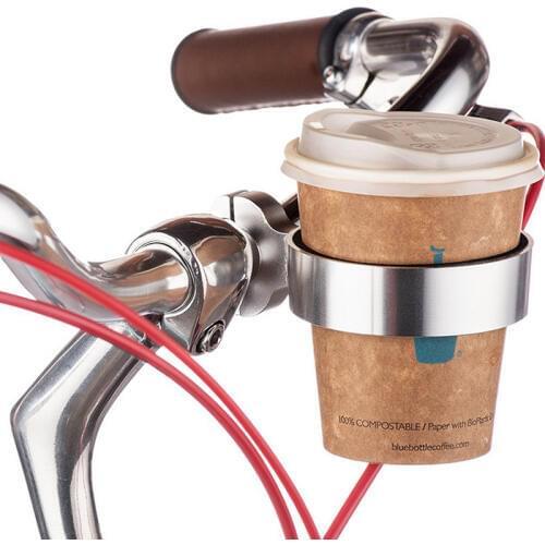 Bicycle Cup Holder Motorcycle Bike Handlebar Mount Bracket Coffee Drink Water Bottle Cage Clip Aluminum Cycling Handle Bar Rack