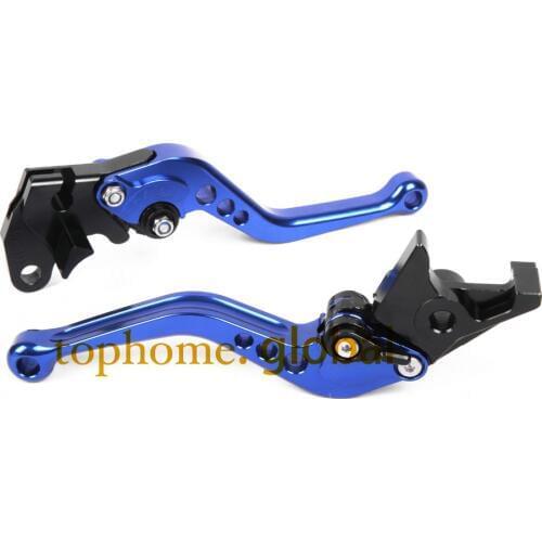 For Yamaha XV700 1985 1986 1987 Short CNC Clutch Brake Levers Blue CNC Handlebar