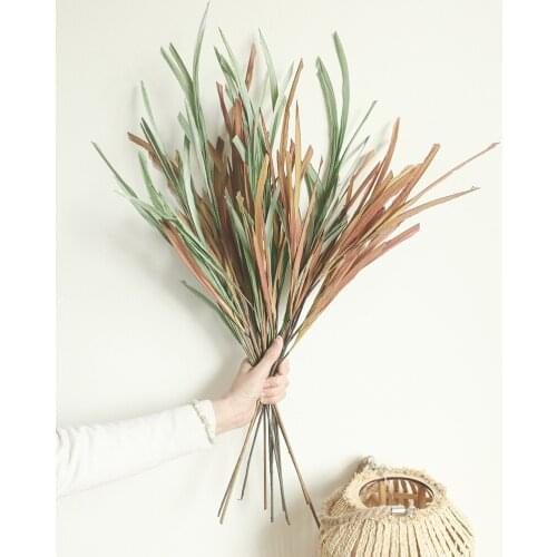 5 Pcs Artificial Reed Grass Paper Flowers Home Decoration Fake Plant Leaves Wedding Background Layout Fake Grass