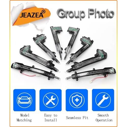 JEAZEA 8K0949101/4GD949101 For Audi A3 A4 Q3 Q5 LED Turn Signal Light Dynamic Scroll Sequential Rearview Side Mirror Lamp